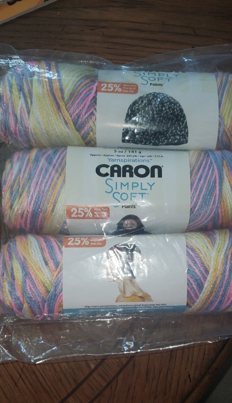 Caron Simply Soft Paints Baby Brights Acrylic Yarn - Multicolor